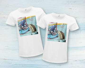 3. hlavní cena - bílé tričko s komiksem od Madety