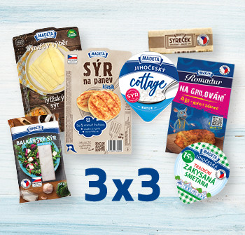 Získej možnost vyhrát balíček sýrů na gril na každé ze tří sociálních sítí Madety.